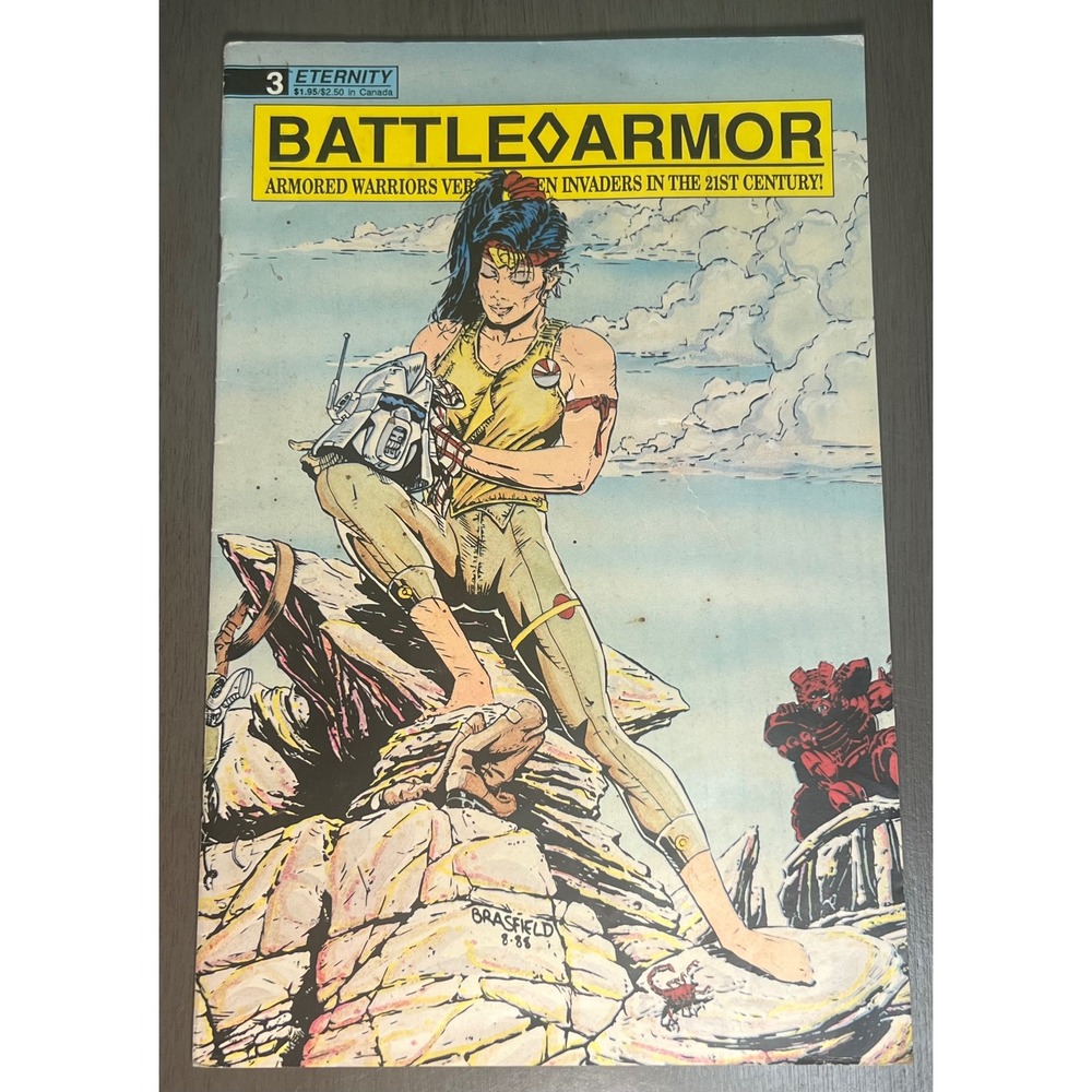 Battle Armor 3 Eternity Comics 1989 Armored Warriors Sci-Fi Chris Ulm Malibu